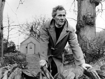 R S Thomas (pictured above) was a renowned poet in the 20th century and the parish priest at the church in Eglwysfach (below), where this year’s festival in his honour will be held