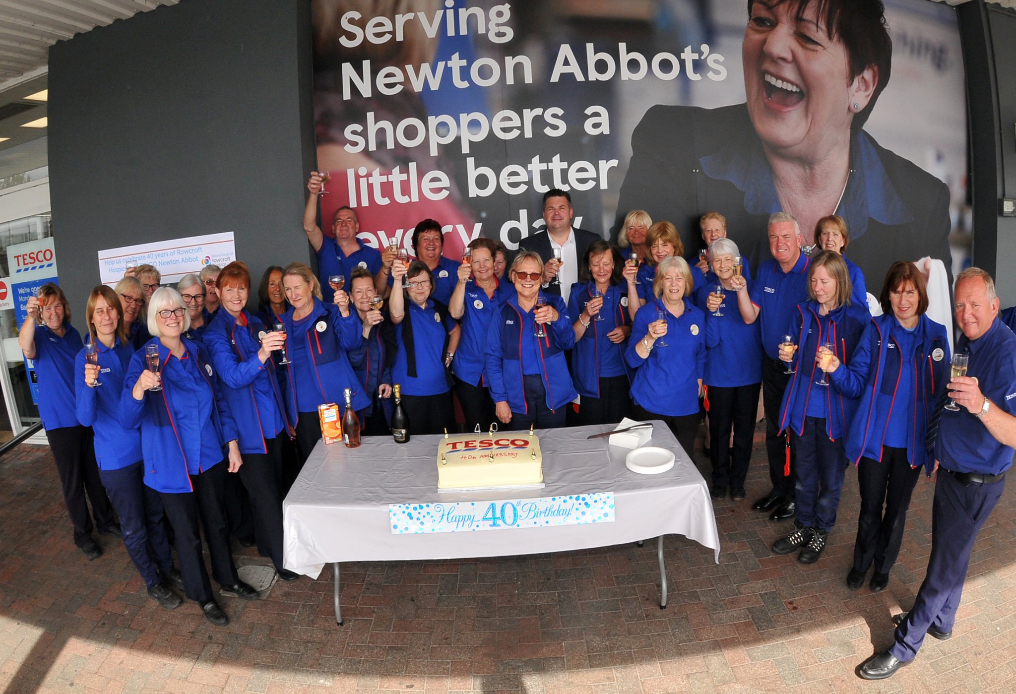 Photo: Steve Pope MDA030822B_SP004Tesco superstore in Kingsteignton celebrates its 40th anniversary.  Cheers to the first 40 years