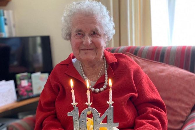 The late Eluned Brown, Tenby at 104
