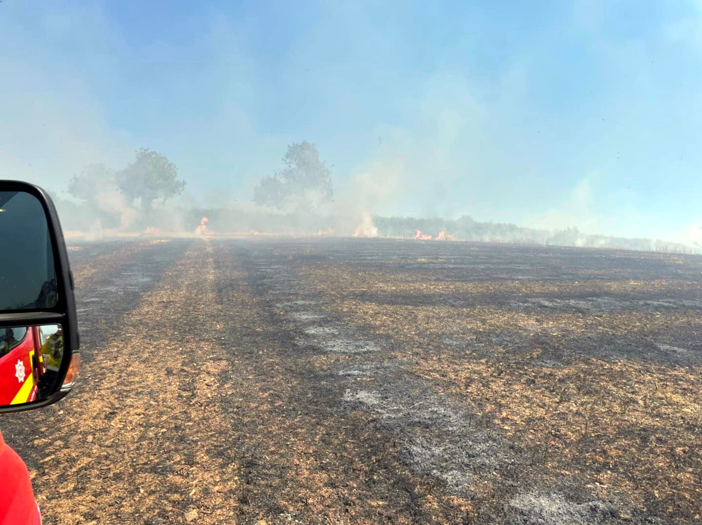FIRE crews from Ashburton have released pictures of a fire in a combine harvester they attended. Picture: Ashburton Fire Station (Aug 13, 2022)
