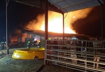 Large barn fire near Crediton ‘a significant loss for farmer’