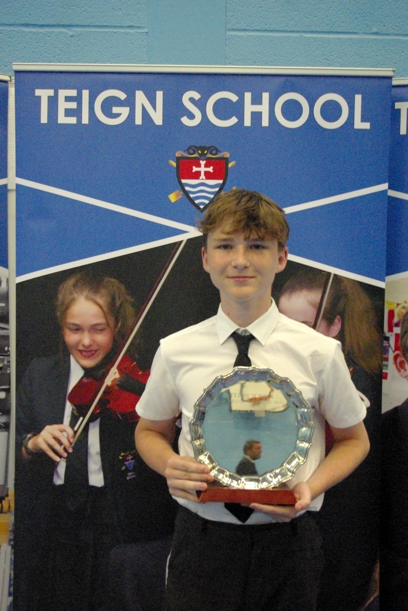 Year 10 Harrison Payne, winner of ‘Outstanding Contribution to School Life’.
Picture: Teign School