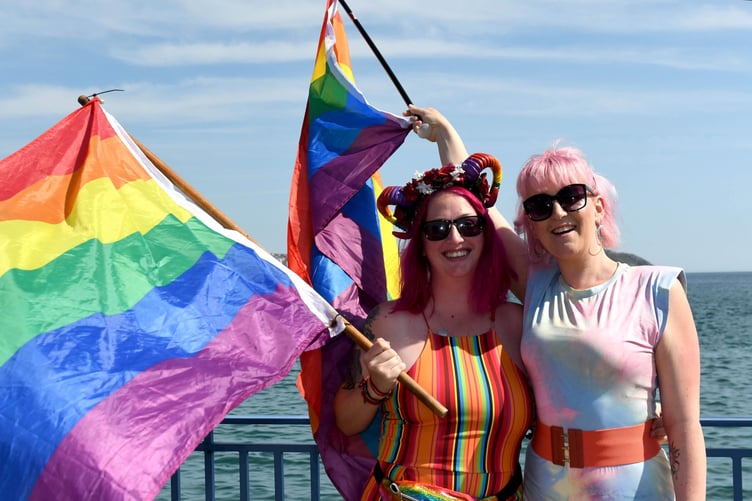 Isle of Pride 2022 - pictured is Kirsty Russell and Hazel Walsh