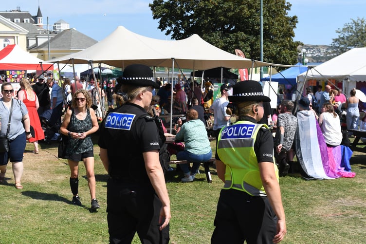 Isle of Pride 2022 - police presence at the festival