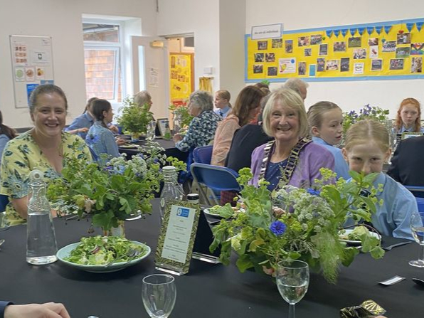 St Ives pupils organised a lunch for important guests