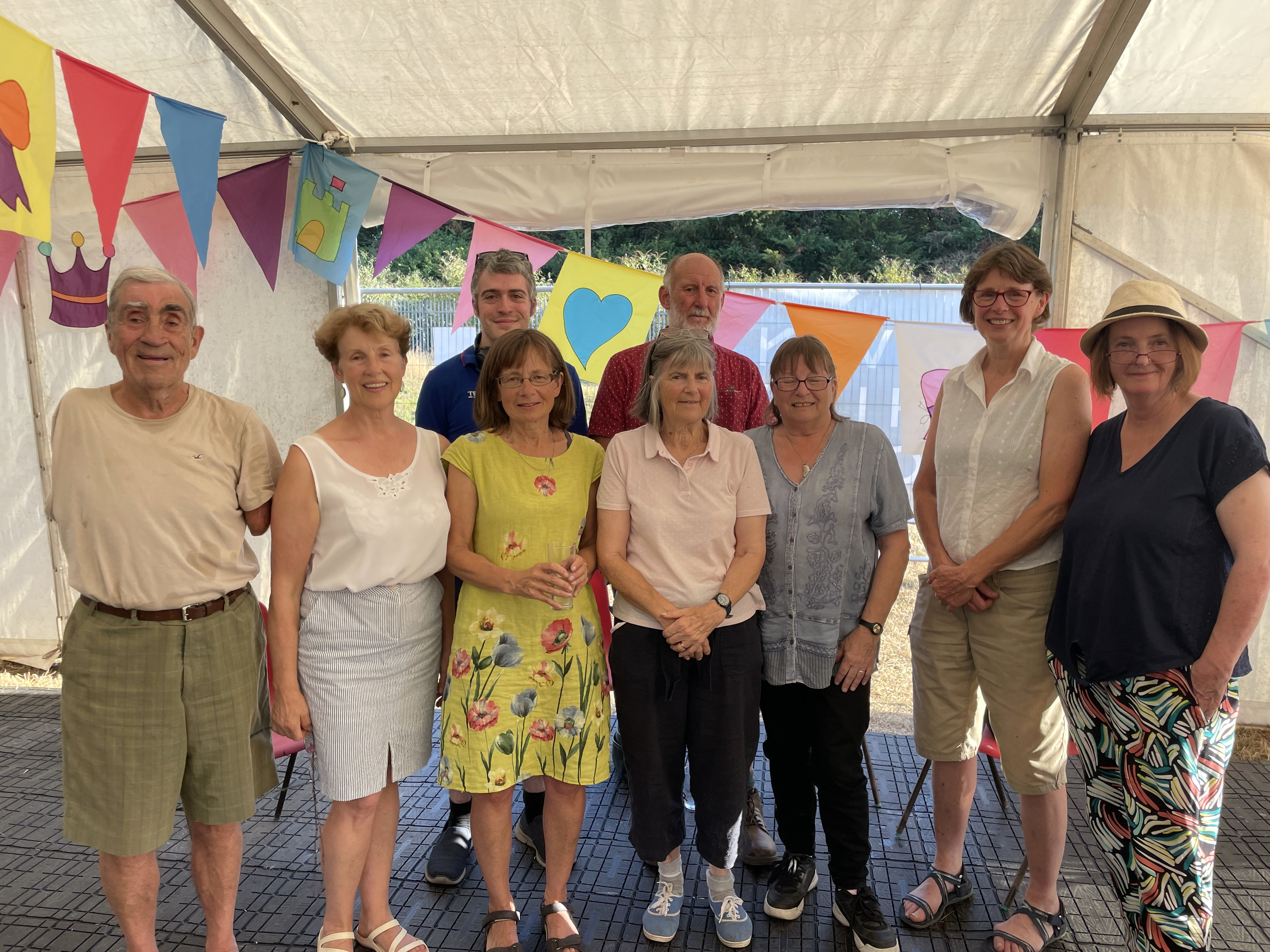 Invited guests and Heart Project members before the start of the Crediton Arts Centre concert.  AQ 3175