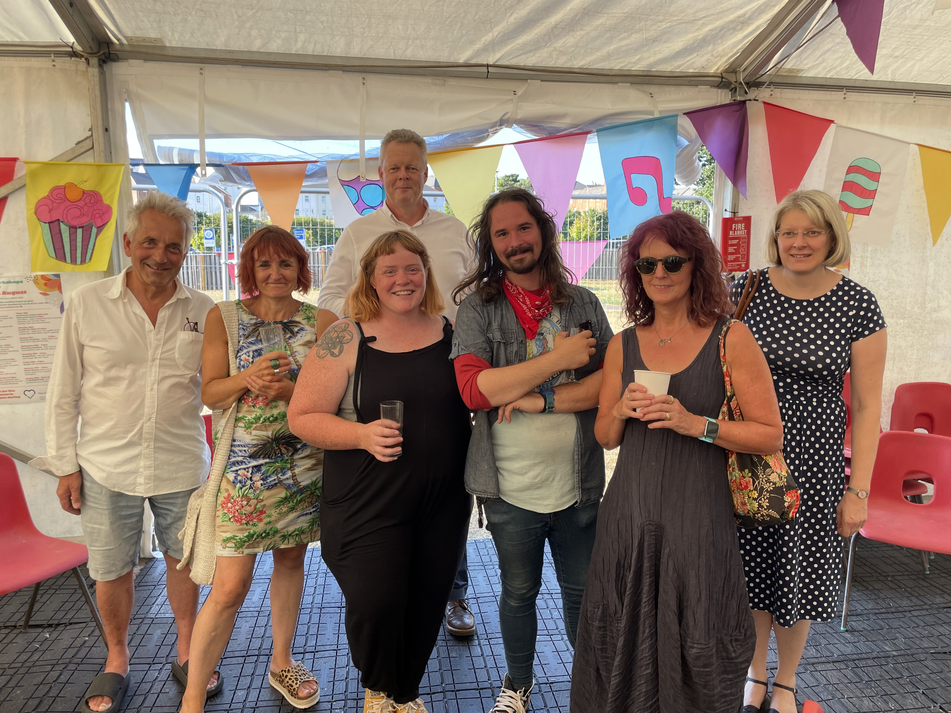 Some of those who attended the Crediton Arts Centre concert on August 12.  AQ 3177