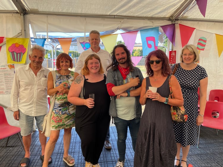 Some of those who attended the Crediton Arts Centre concert on August 12.  AQ 3177