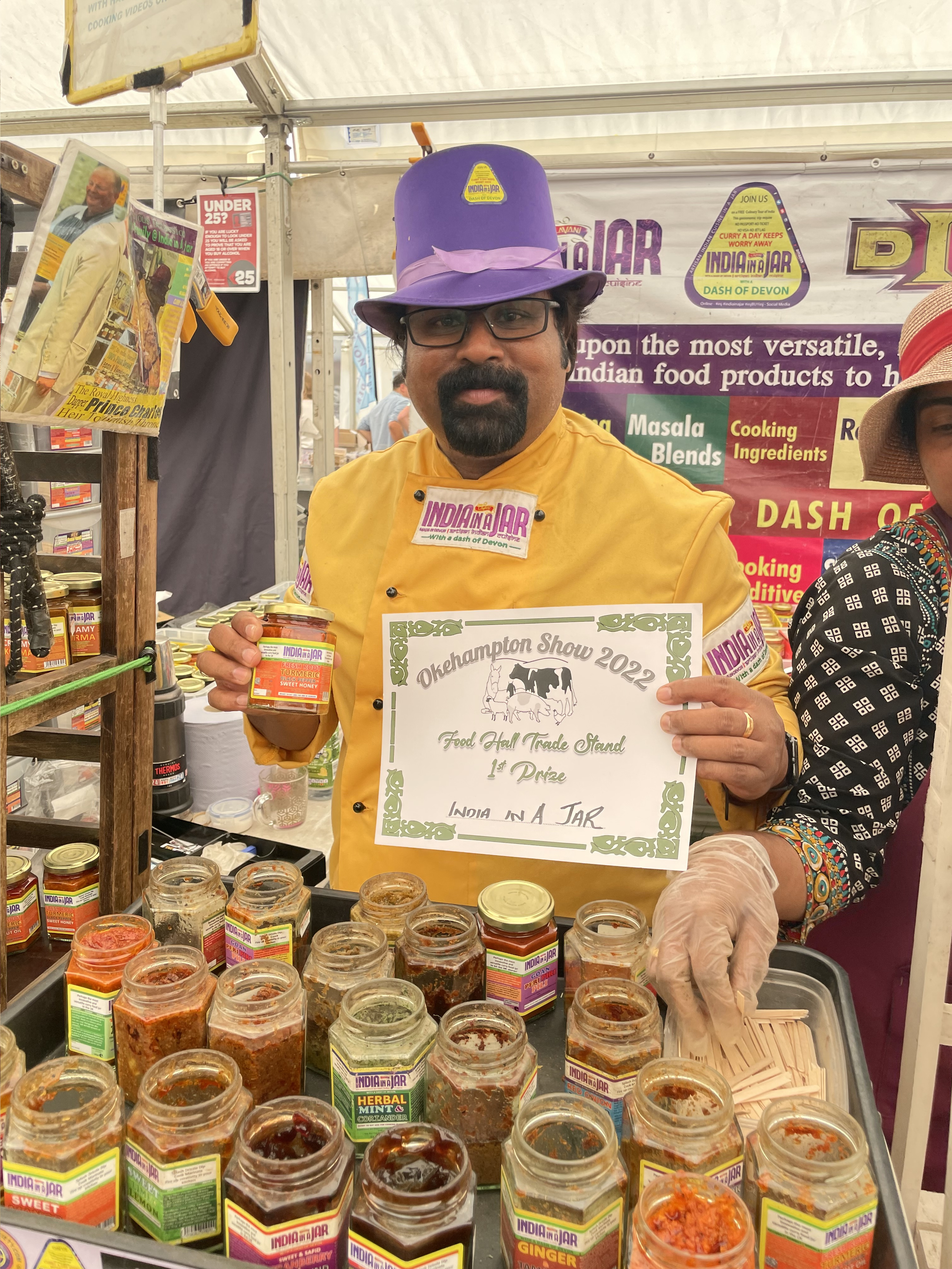 India in a Jar was the first prizewinner on the Food Hall Trade Stand competition. AQ 3100