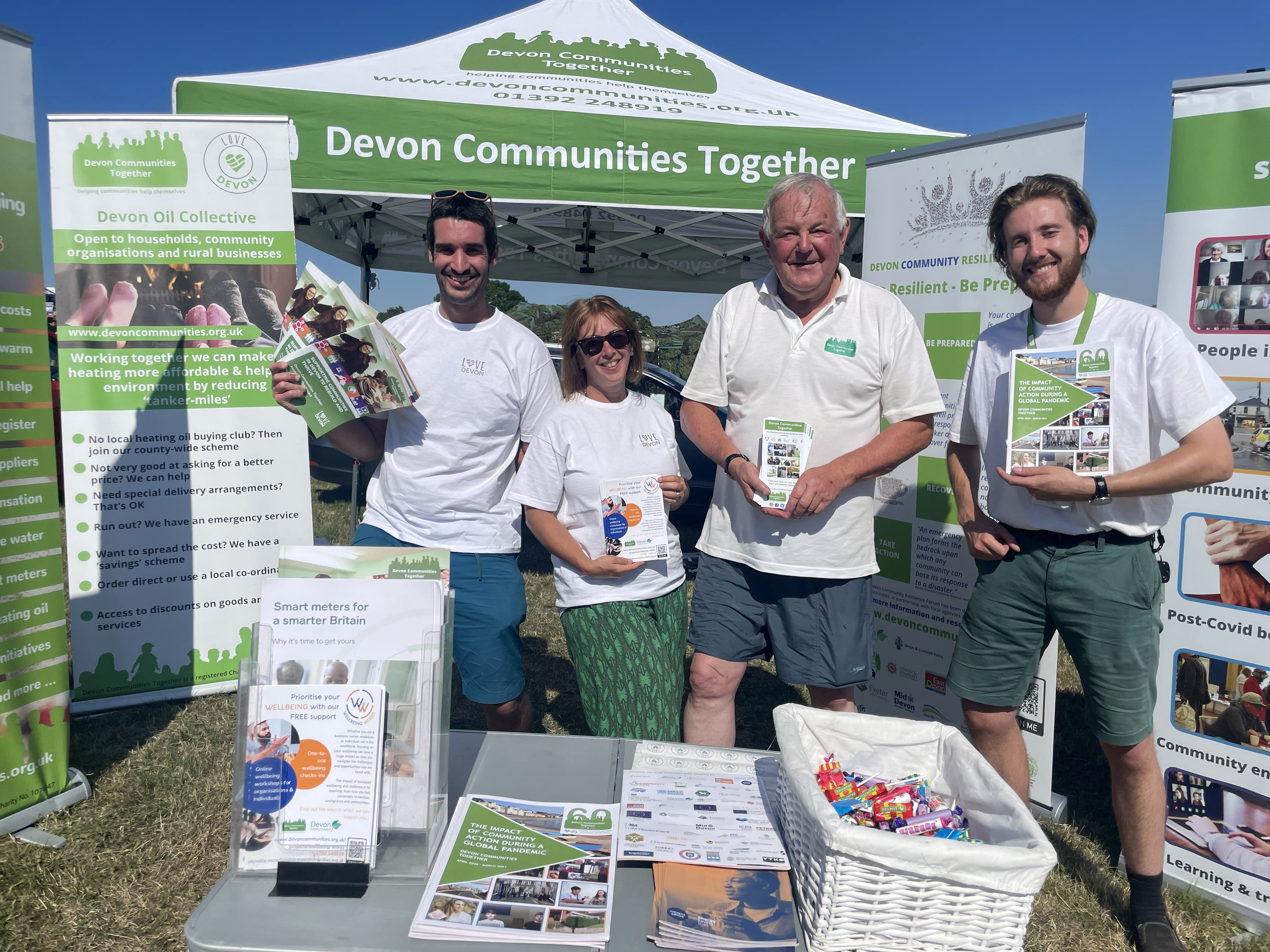Helpers on the Devon Communities Together stand at the Okehampton Show. AQ 3110