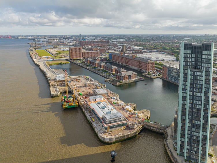 The Liverpool ferry terminal under construction Photo: Peel L&P