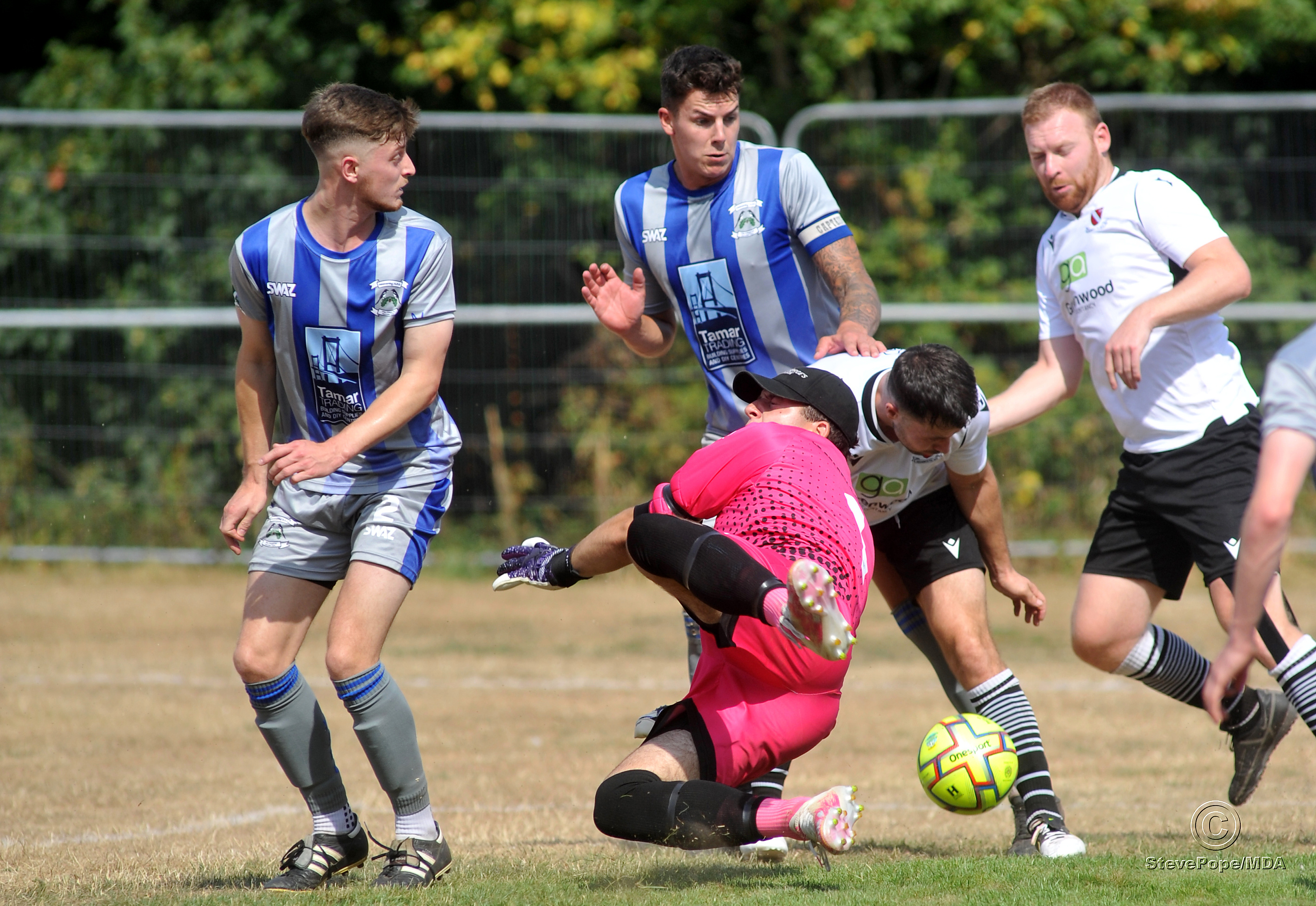 Action from the Peninsula Premier East clash between Teignmouth and Holsworthy on Saturday.