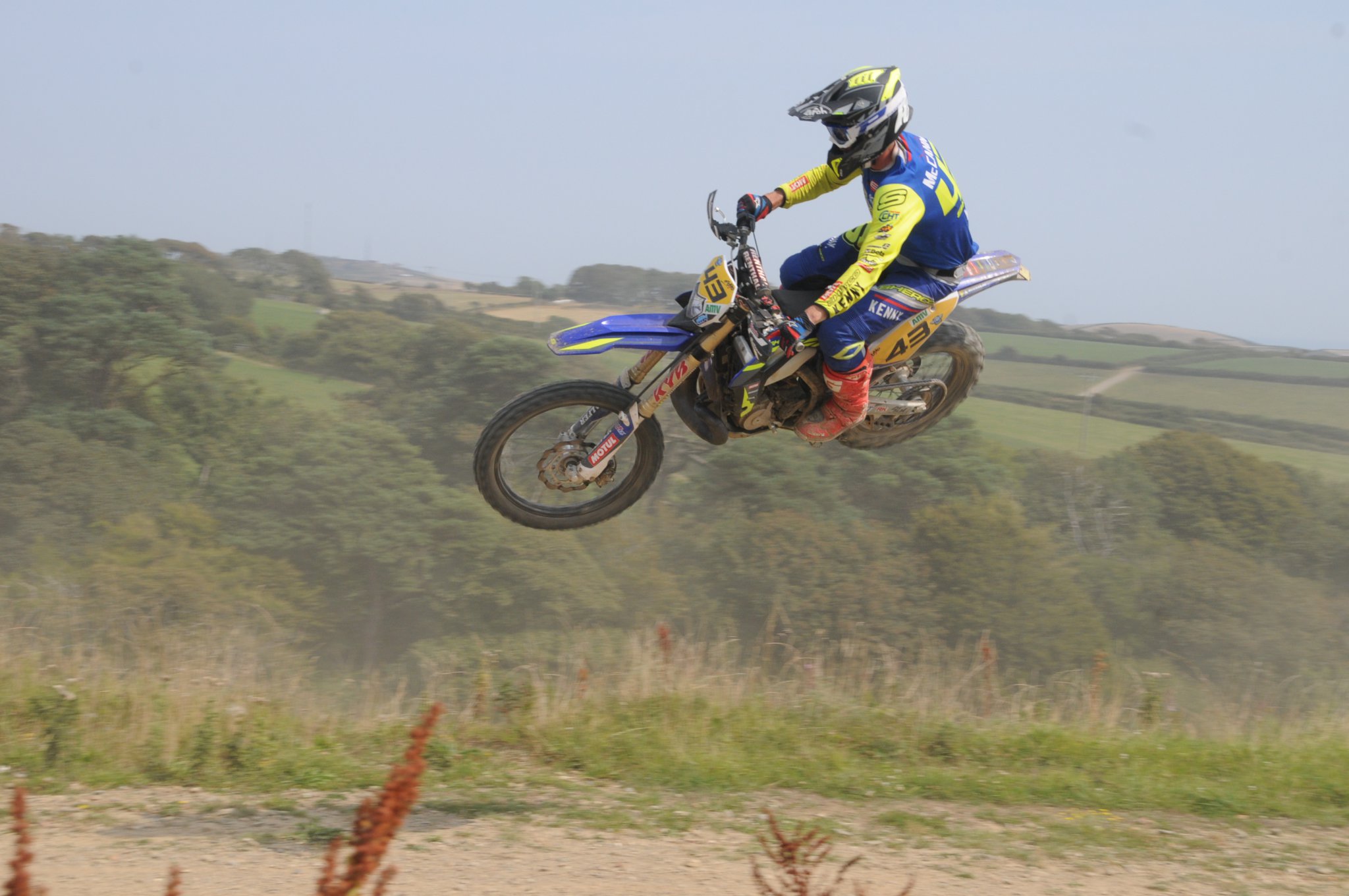 Daniel McCanney in full flight on the Knock Froy test in Sunday’s final round of the local enduro championship (Photo: John Watterson)