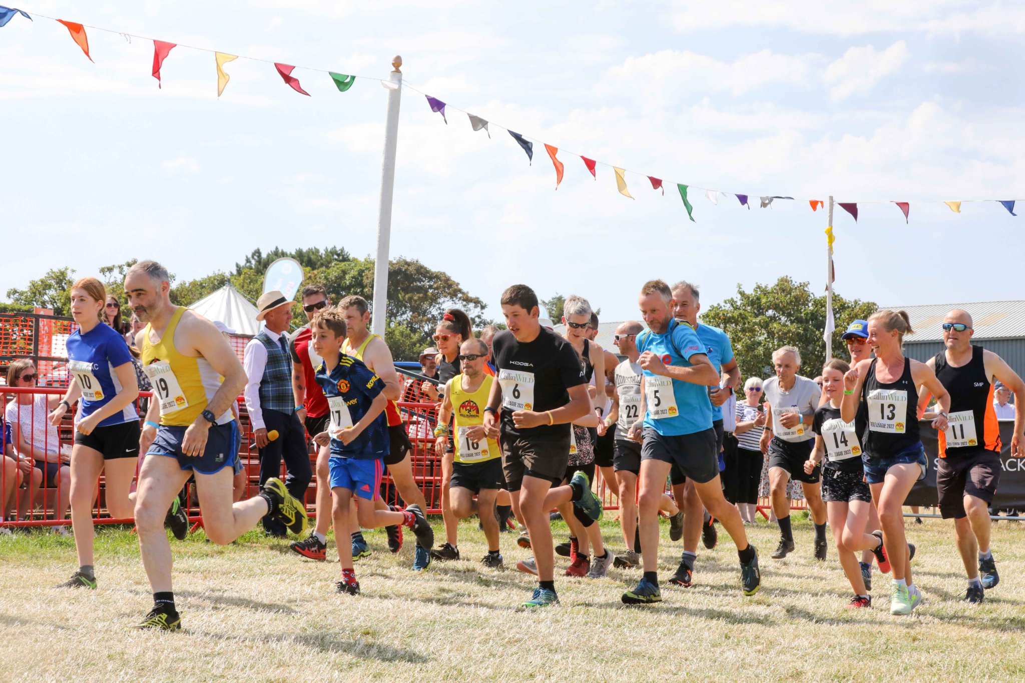 On a gruelling hot day, competitors set off from the show ground in the inaugural fell race at the Royal Manx Show last Saturday (CS220813(83))