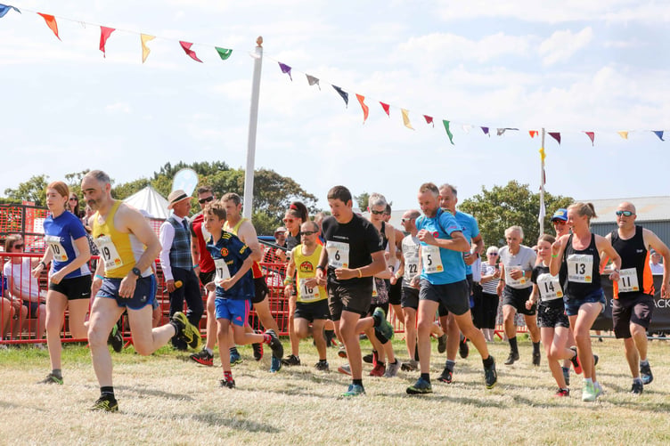 On a gruelling hot day, competitors set off from the show ground in the inaugural fell race at the Royal Manx Show last Saturday (CS220813(83))