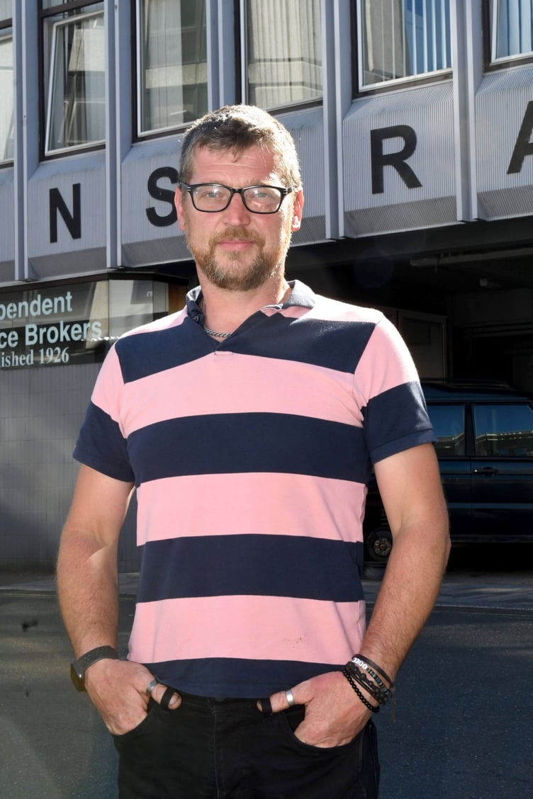 Antony Aspell has left his damaged vehicle in the car park of CTH insurance brokers -