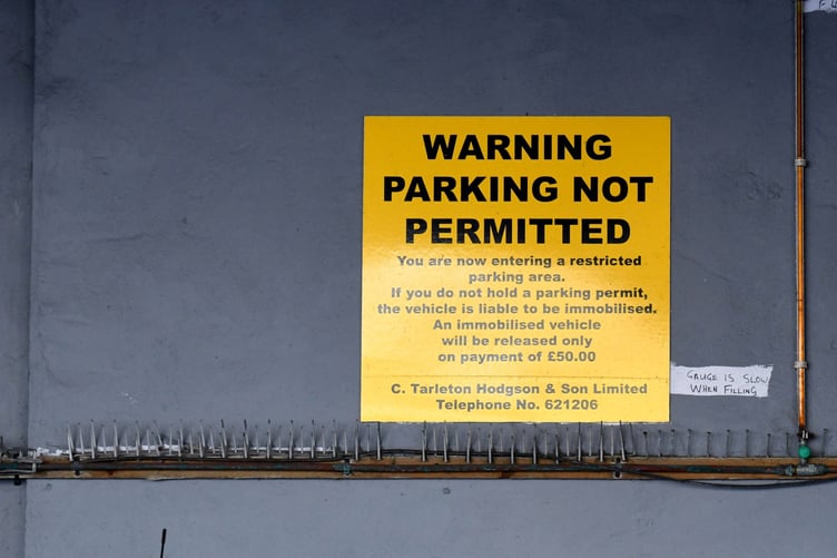 Antony Aspell has left his damaged vehicle in the car park of CTH insurance brokers -