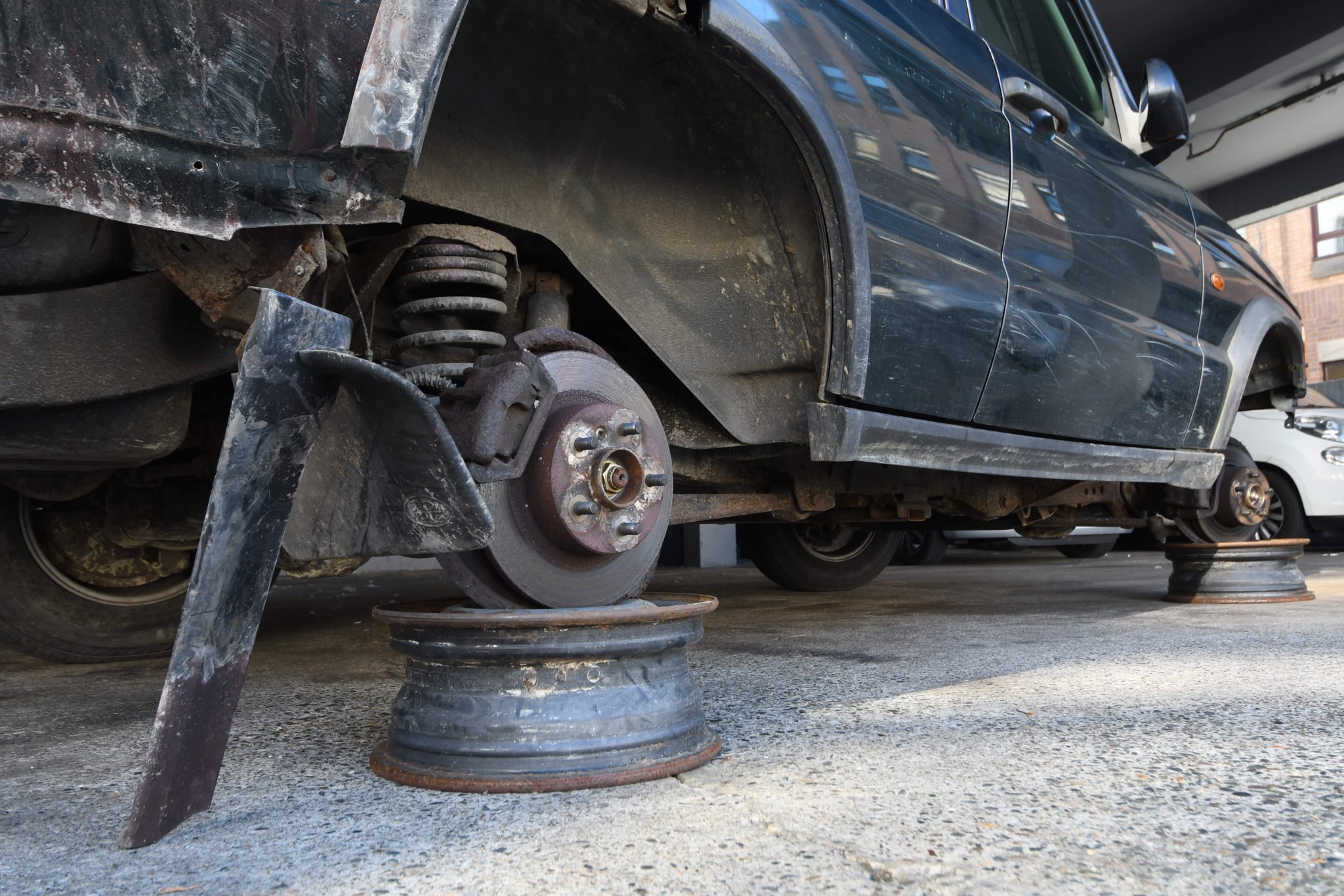 Antony Aspell has left his damaged vehicle in the car park of CTH insurance brokers -