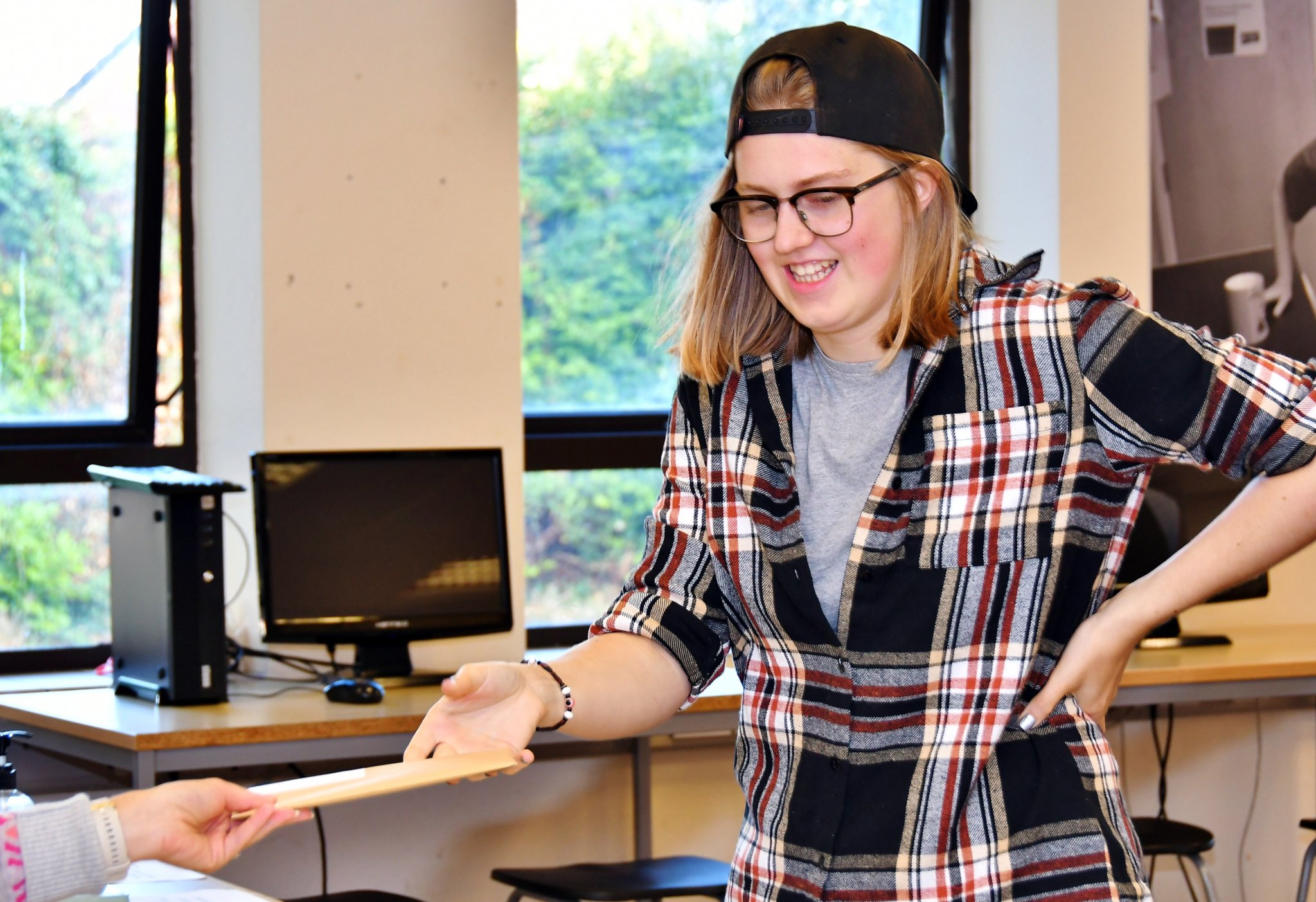 Torpoint Community College students are pictures collecting their A Level results. Pictures: Andy Campfield