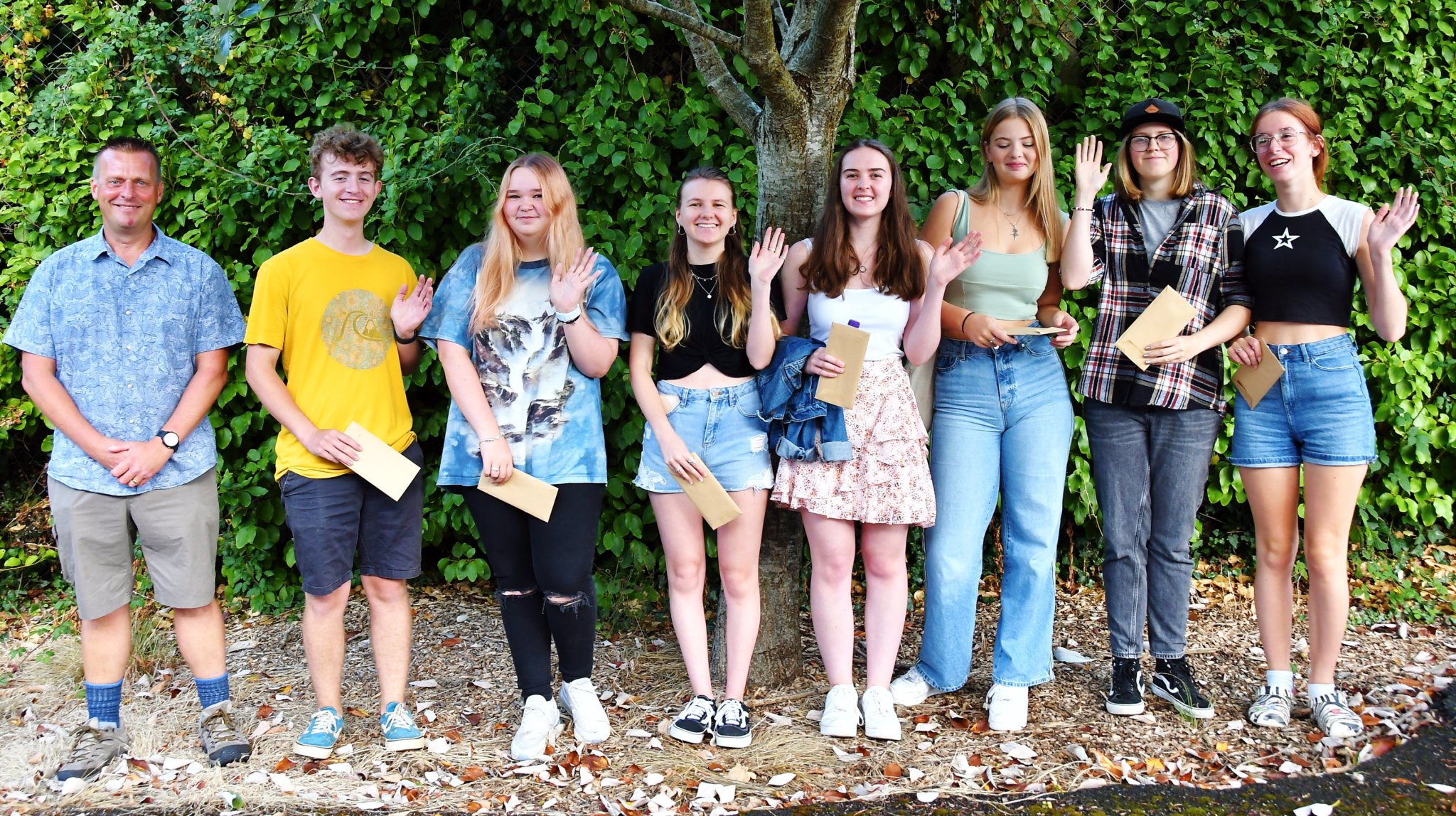 Torpoint Community College students are pictures collecting their A Level results