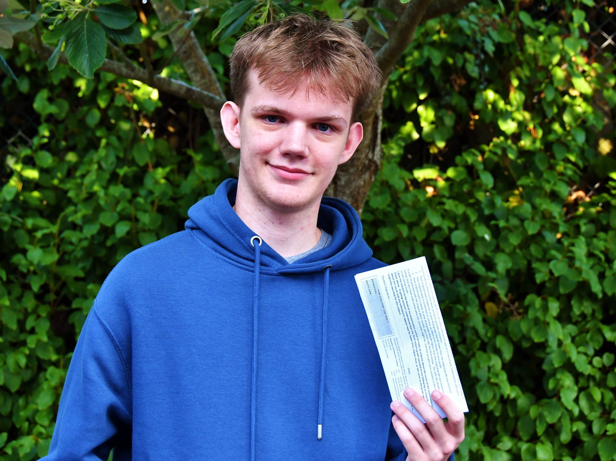 Torpoint Community College students are pictures collecting their A Level results