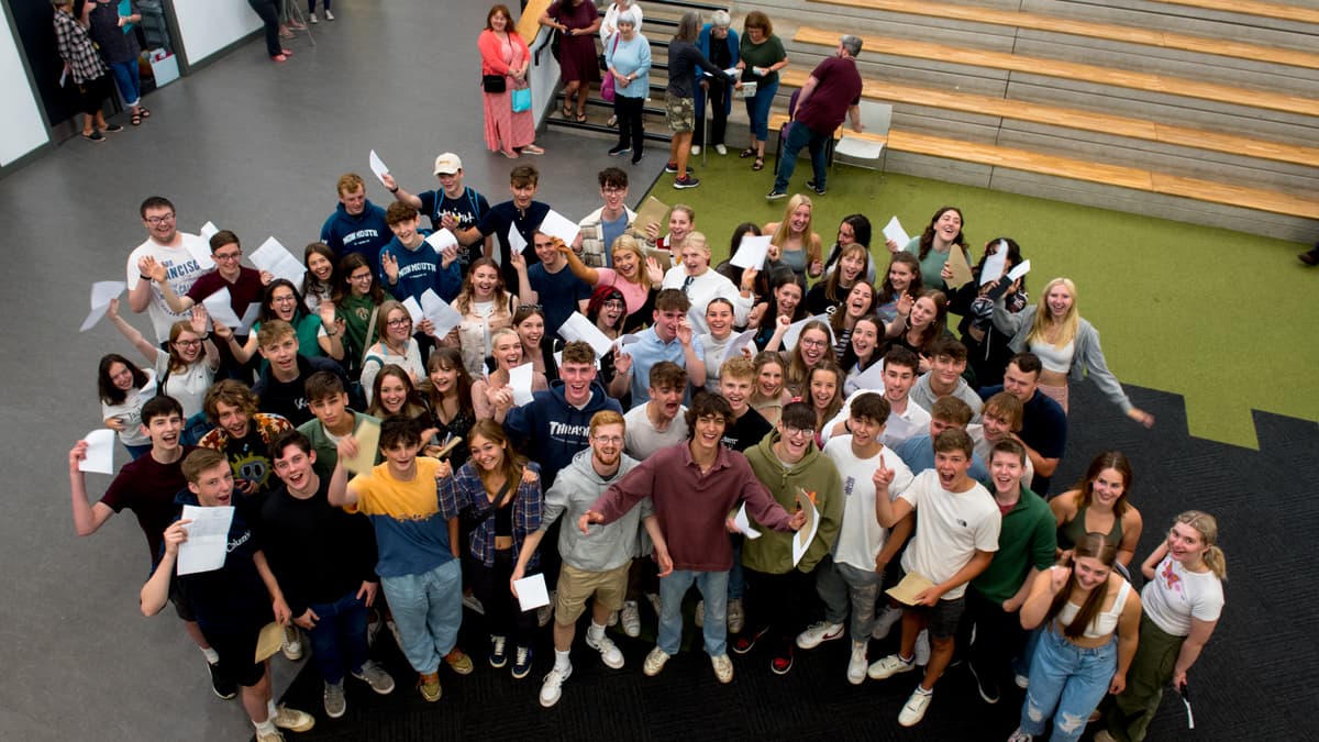 Monmouth Comprehensive School A level results day monmouthshirebeacon
