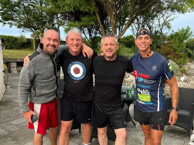Paul Minter with Chris and Rik Gully, and Chris Clifford