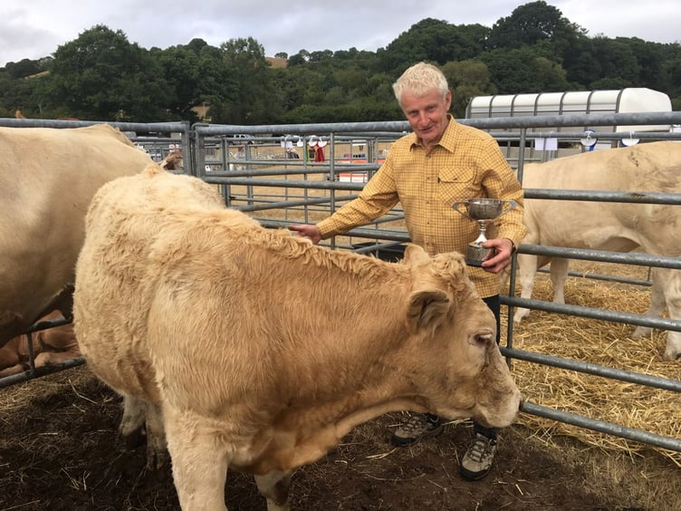 William Bromell supreme champion cattle Limousin Cross