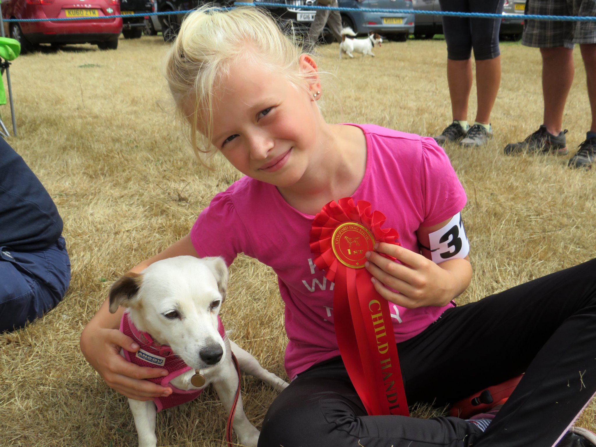 Young handler in the Dog Show under 11 Tilly Harber from Newton Abbot with Fly