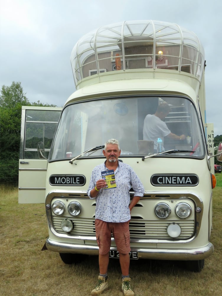 Dean Gardener Chagford Film Festival with vintage cinema