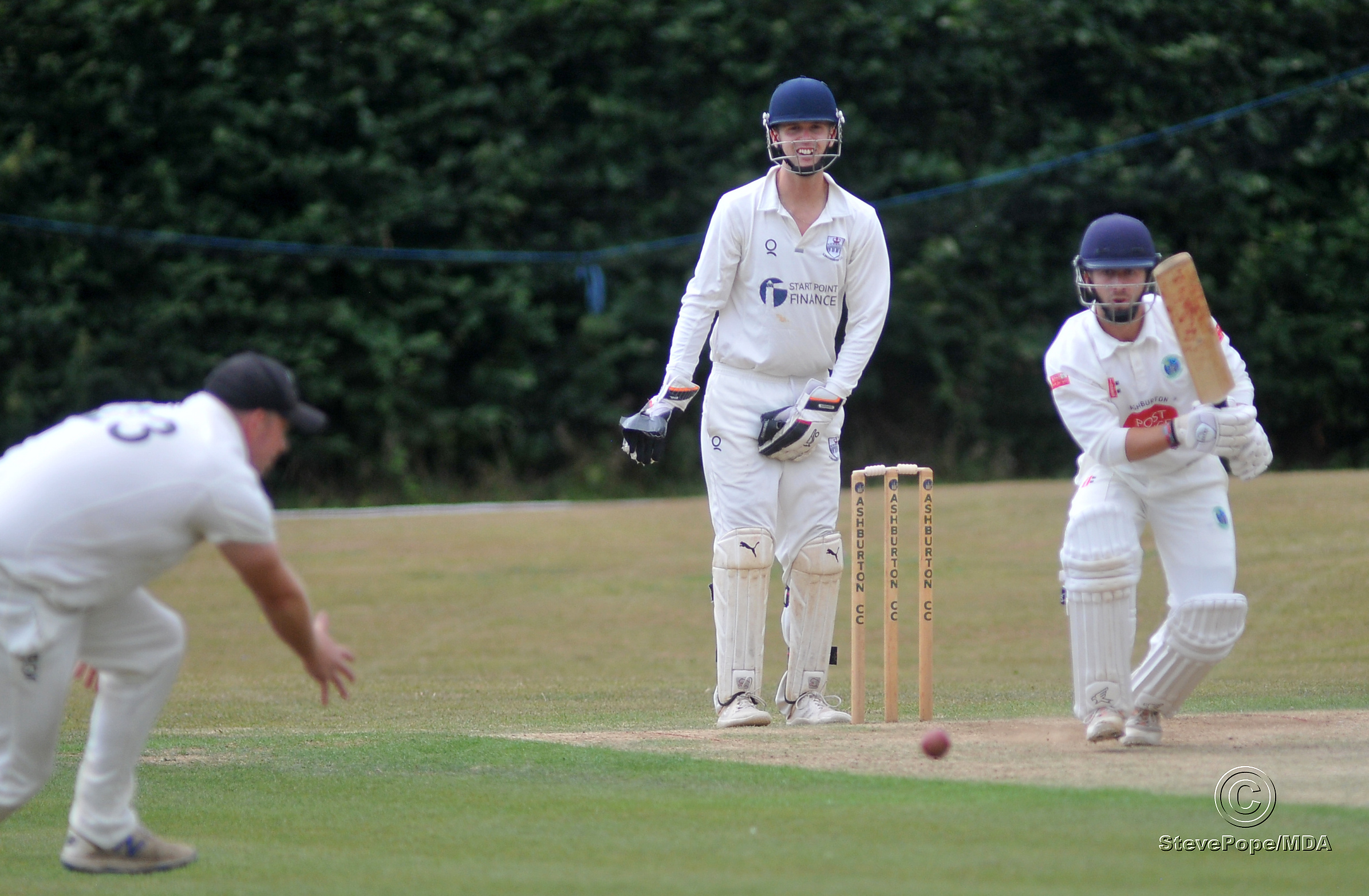Action from the Devon Cricket League C Division West clash between Ashburton and Kingsbridge on Saturday.