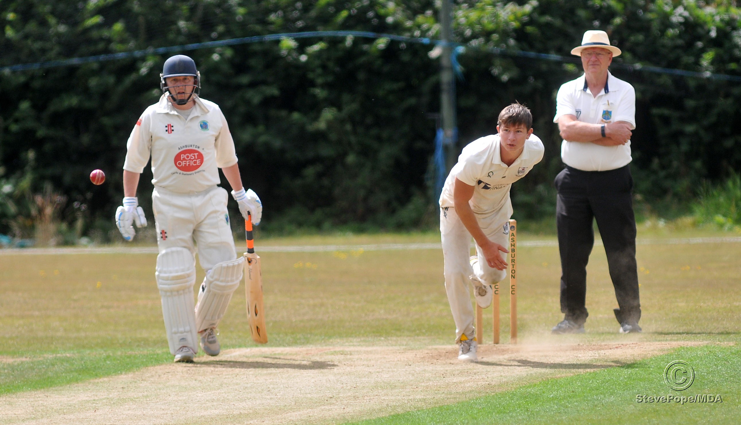 Action from the Devon Cricket League C Division West clash between Ashburton and Kingsbridge on Saturday.