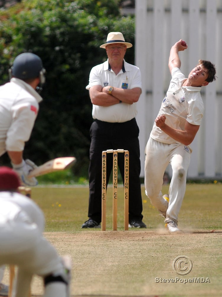 Action from the Devon Cricket League C Division West clash between Ashburton and Kingsbridge on Saturday.