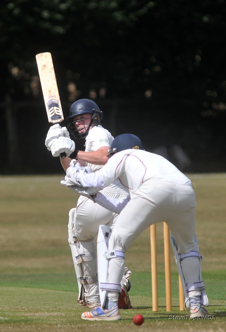 Action from the Devon Cricket League A Division clash between Abbotskerswell and Seaton on Saturday.