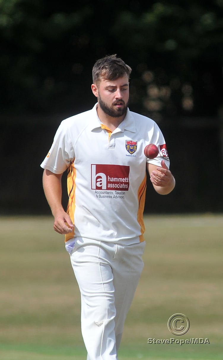 Action from the Devon Cricket League A Division clash between Abbotskerswell and Seaton on Saturday.