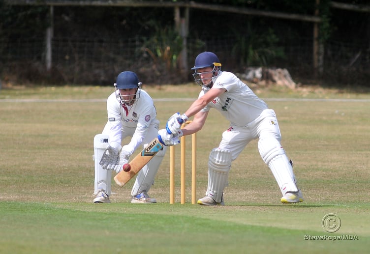 Action from the Devon Cricket League A Division clash between Abbotskerswell and Seaton on Saturday.
