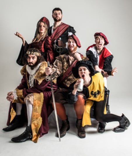 Publicity shot for Sh*t-faced Shakespeare’s Macbeth, 2022.