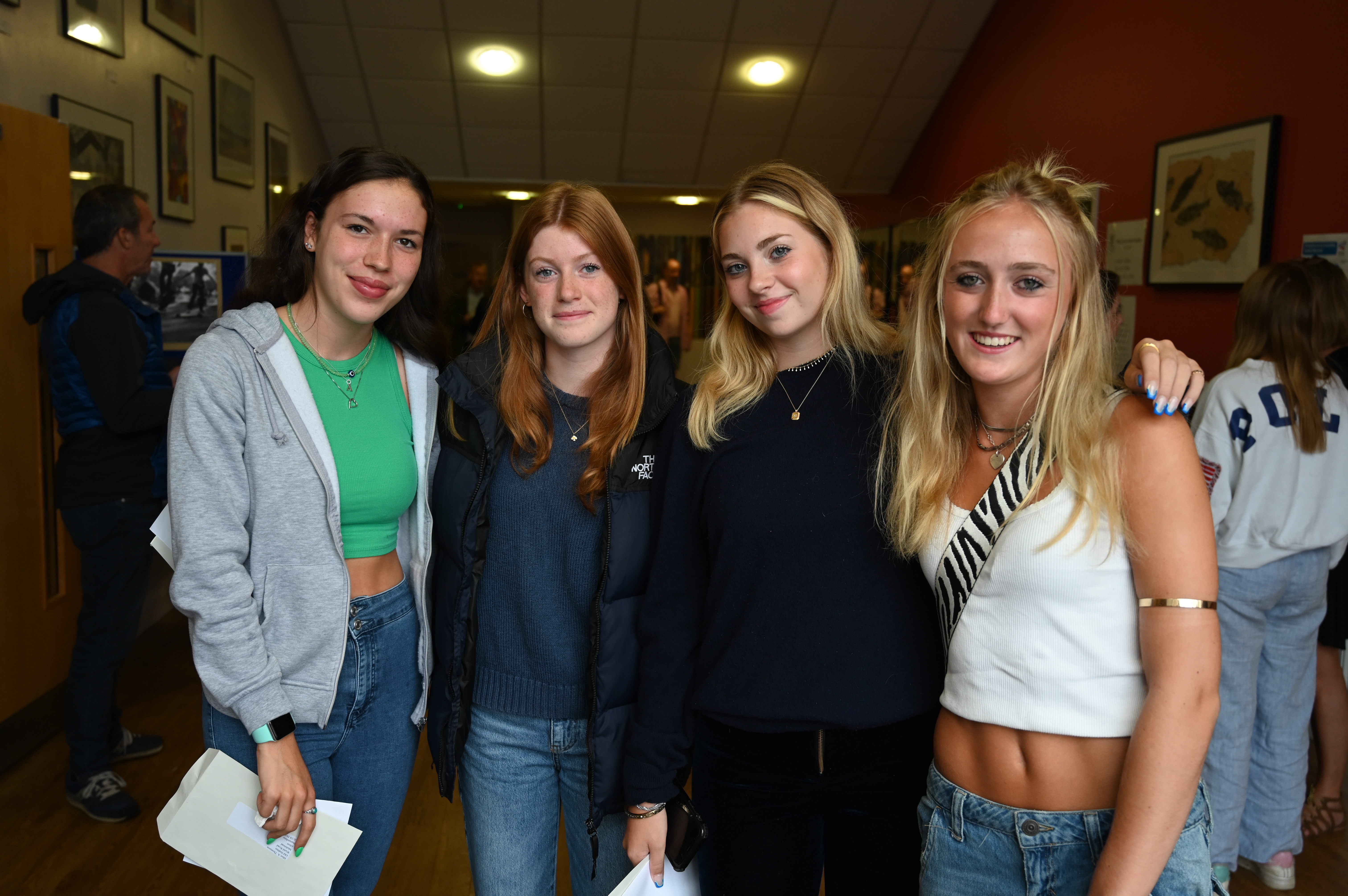 <p>Alton School pupils Anna, Lara, Natalie and Jemima celebrate their GCSE results</p>