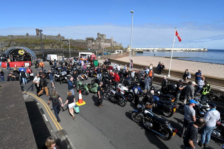The Moddey Dhoo bike show at Weatherglass Corner in Peel -