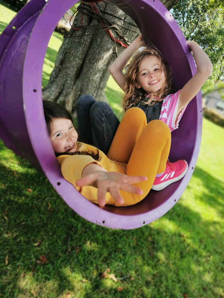 Youngsters enjoy a PlayingOut session at Poulsom Park, Castletown