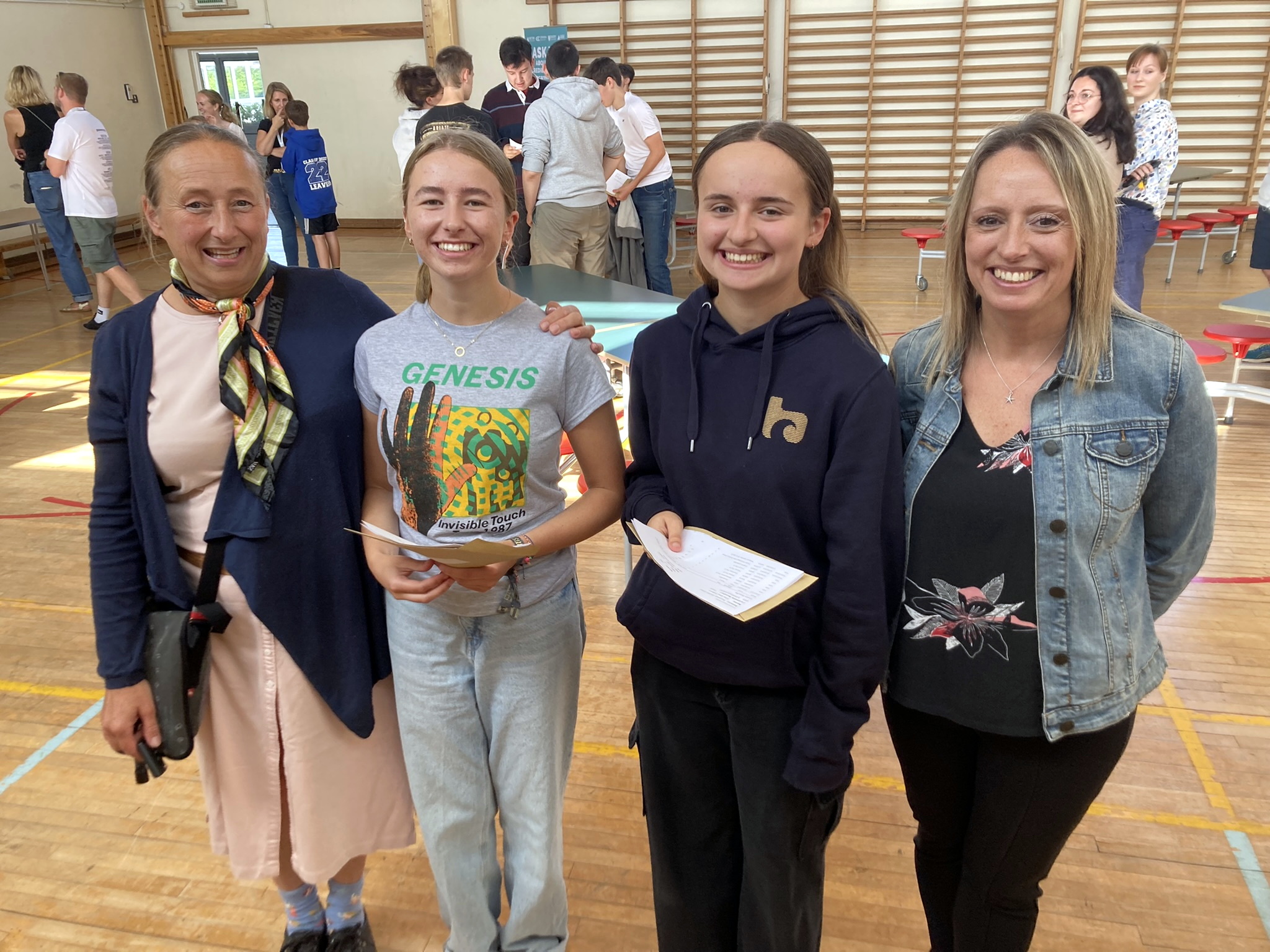 Students are pictured collecting their GCSE results at Sir James Smith’s School, Camelford