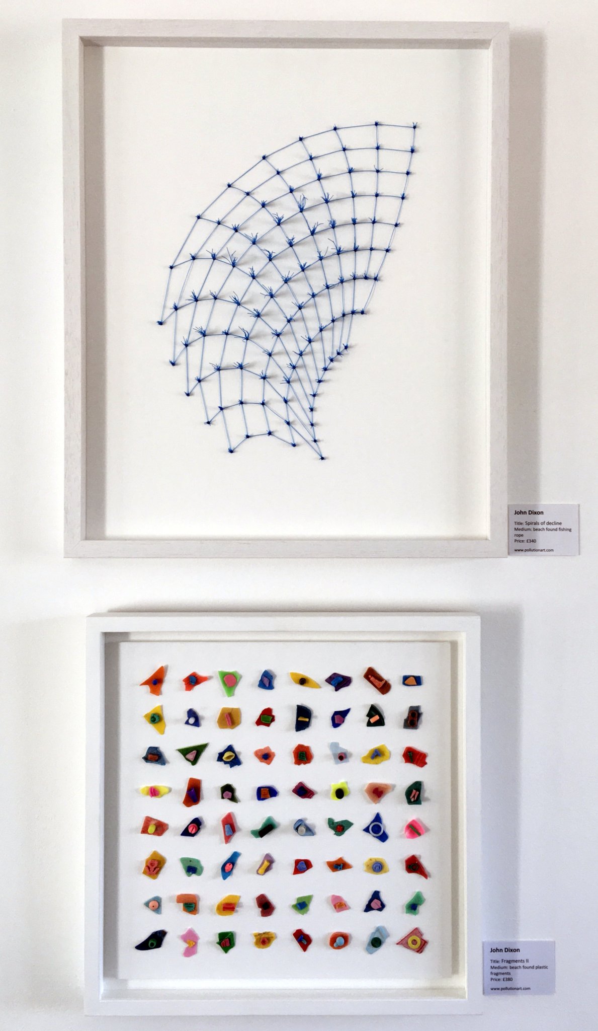 Pictures show John Dixon and his art.
