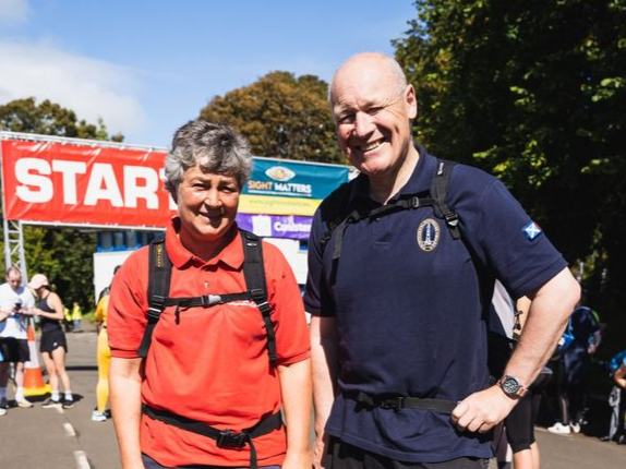 Lieutenant Governor Sir John Lorimer and his wife Lady Lorimer took part in the Coast to Coast event