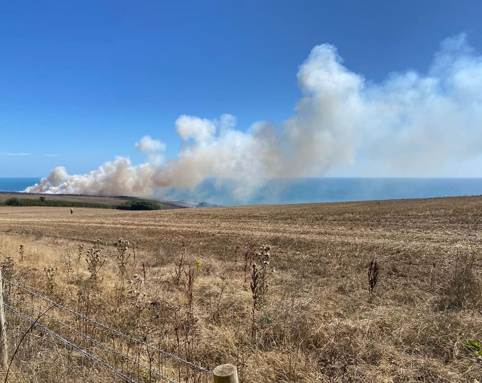 Fire near Coleton Fishacre