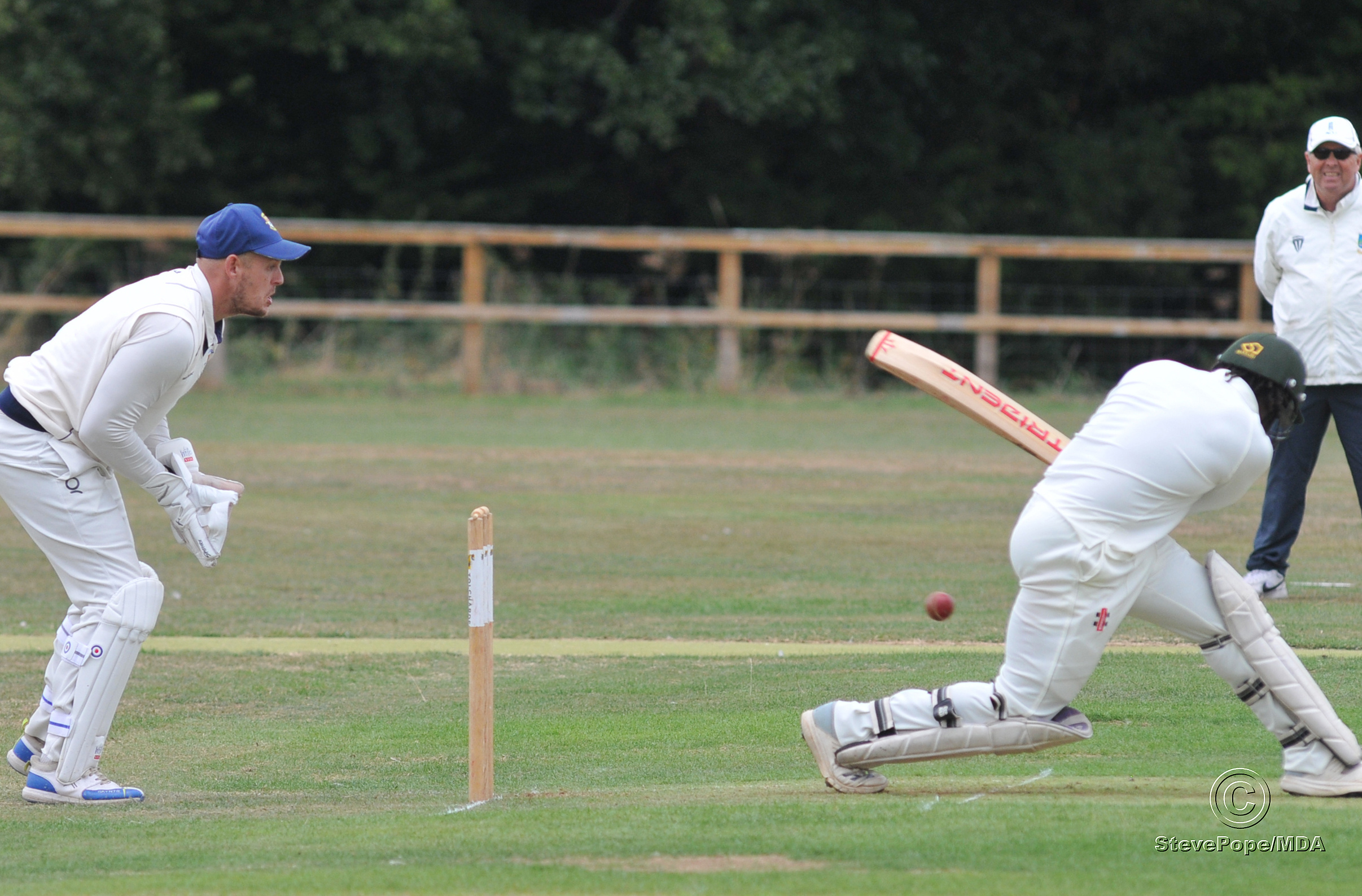 Photo: Steve Pope MDA030922F_SP005 Tolchards Devon Cricket League B Division. Chudleigh versus Clyst St George. Chudleigh 'keeper and skipper Adam Kent