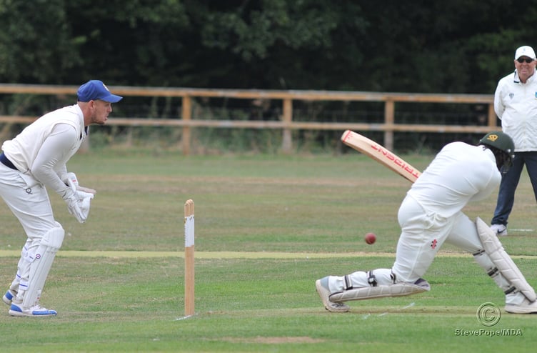 Photo: Steve Pope MDA030922F_SP005 Tolchards Devon Cricket League B Division. Chudleigh versus Clyst St George. Chudleigh 'keeper and skipper Adam Kent