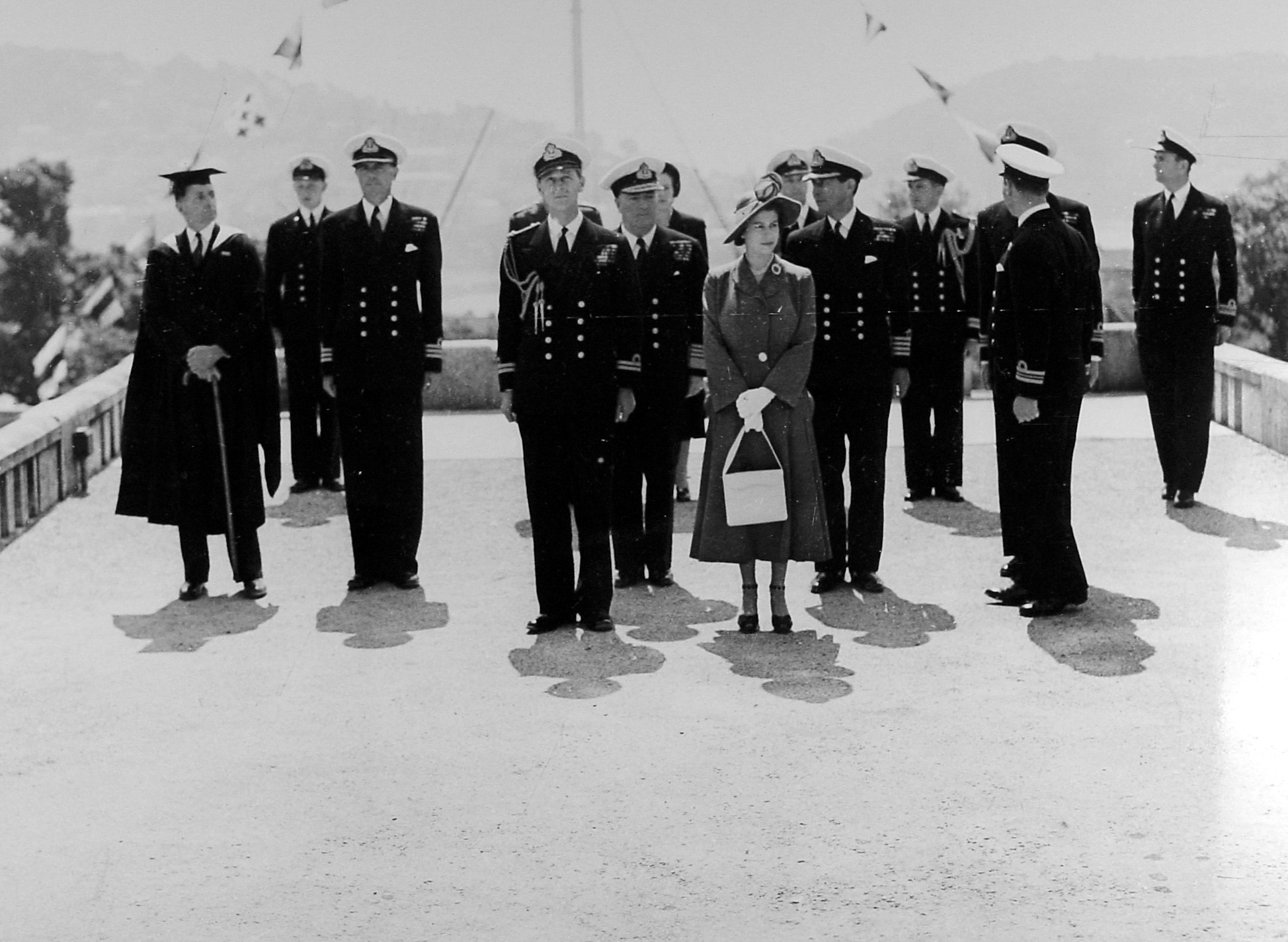 Princess Elizabeth at BRNC on 24 June 1949