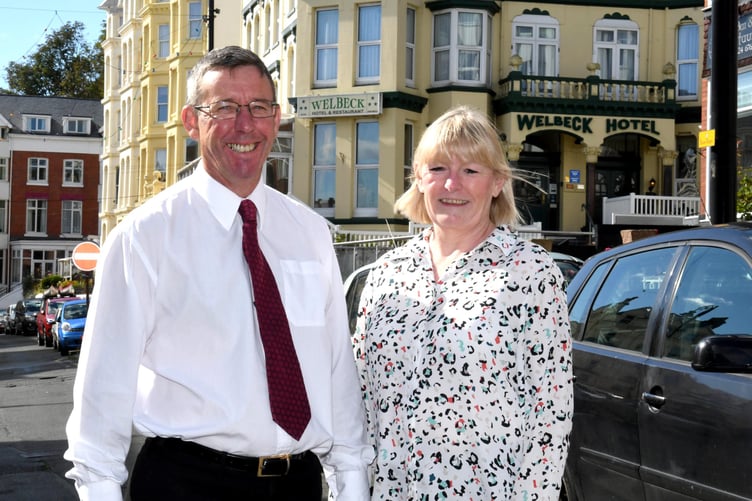 Michael George and Irene George, proprietors of the Welbeck Hotel -