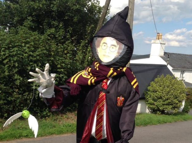 First prize in the scarecrow competition was this creation of Harry Potter.