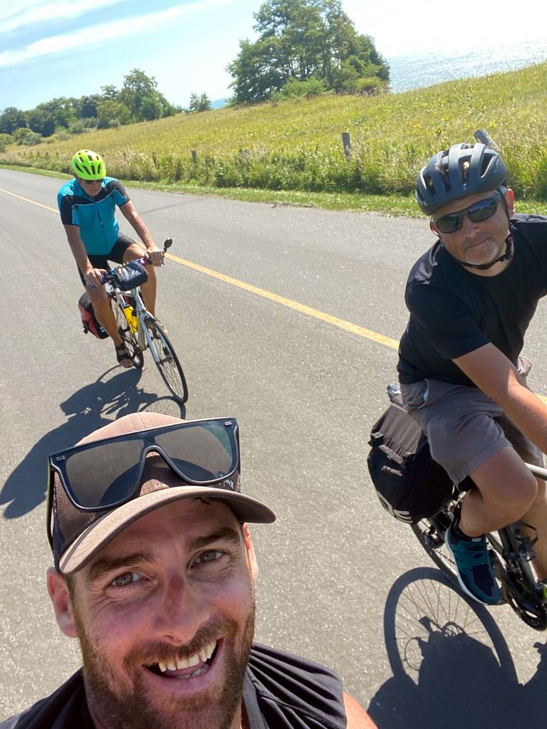 During their ride around Lake Ontario for Rune Johnstone are, from left, Russell, Dave, Marcus.
Picture to accompany John Ware Story (September 2022)